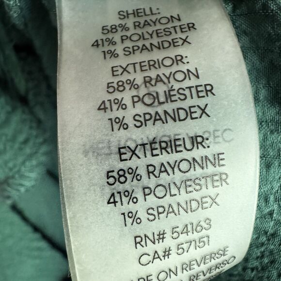 Calvin Klein Green‎ Women’s Romper Size 10 Belted Cropped Career Button Front - Picture 6 of 7